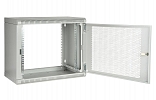Шкаф телекоммуникационный настенный разборный 19”,9U(600x550), ШТ-НСр-9U-600-550-П дверь перфорированная ССД внешний вид 1