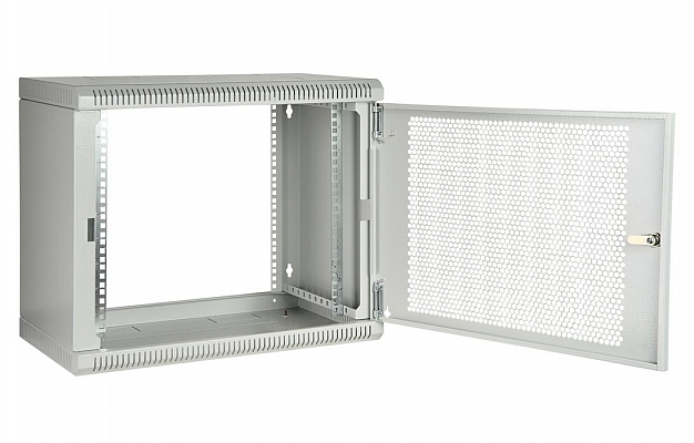 CCD ShT-NSr-9U-600-550-P  19", 9U (600x550) Wall Mount Dismountable Telecommunication Cabinet, Perforated Door внешний вид 1