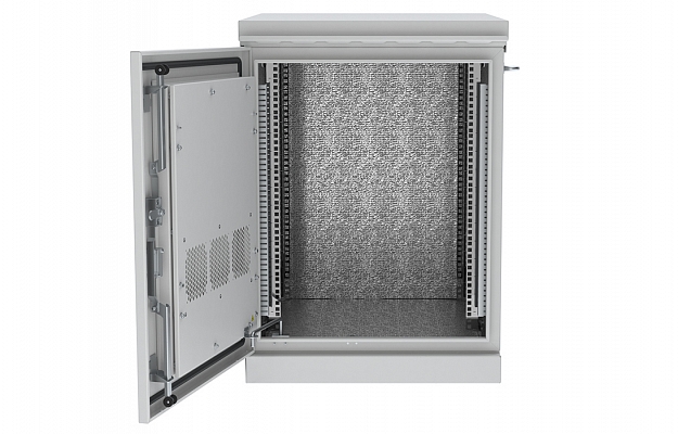 Шкаф климатический телекоммуникационный напольный 19",18U(600x600) ШКТ-НП-18U-600-600 ССД внешний вид 3