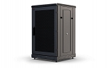 CCD ShT-NP-M-18U-600-800-P-Ch 19", 18U (600x800) Floor Mounted Telecommunication Cabinet , Perforated Front Door, Black внешний вид 1