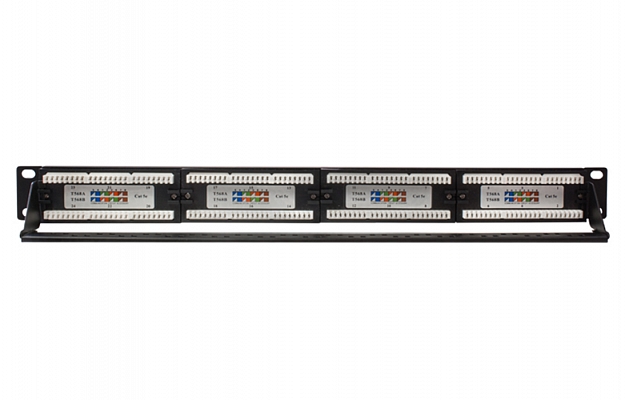 10-0403 SUPRLAN Патч-панель 19", 24хRJ-45, UTP, 5e, 1U внешний вид 1