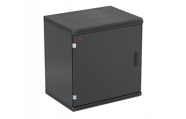 CCD ShT-NSr-12U-600-650-M-Ch  19", 12U (600x650) Wall Mount Dismountable Telecommunication Cabinet, Metal Door, Black внешний вид 1