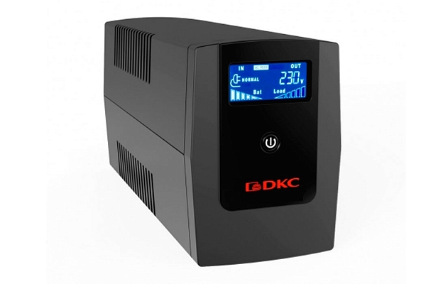 INFOLCD1500I Line-Interactive UPS, Info, 1500VA/900W, 4xIEC C13, USB + RJ45, LCD, 2x8Ah