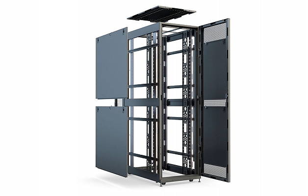 CCD ShT-NP-SCD-45U-800-1200-P2P 19", 45U (800x1200) Floor Mount Data Telecommunication Cabinet , Perforated Front Door, Double Perforated rear Door, RAL9005 внешний вид 5