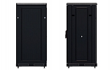 Шкаф телекоммуникационный напольный 19", 24U(800x1000), ШТ-НП-М-24U-800-1000-С-Ч, передняя дверь стекло, черный ССД внешний вид 5
