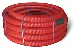 121916 Двустенная труба ПНД гибкая для кабельной канализации д.160мм с протяжкой, SN6, 450Н,  в бухте 50м, цвет красный