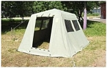 KABELSHCHIK Tent 2.31x2.88x1.63m (WxDxH), green tarpaulin внешний вид 5