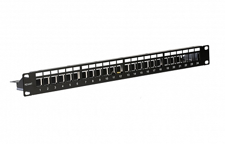 Патч-панель 19", 1U, 24 порта RJ-45
