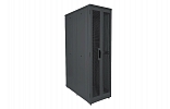 ShT-NP-S-47U-600-1200-P2P-Ch  19", 47U (600x1200) Floor Mount Telecommunication Server Cabinet, Perforated Front Door, Perforated Double-Leaf Rear Door, Black
