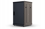 Шкаф телекоммуникационный напольный 19",18U(800x800), ШТ-НП-М-18U-800-800-М-Ч, передняя дверь металл, черный ССД внешний вид 1