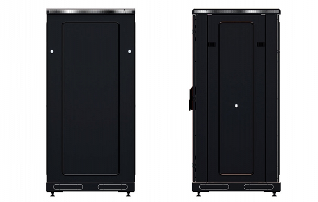 Шкаф телекоммуникационный напольный 19", 24U(600x800), ШТ-НП-М-24U-600-800-М-Ч, передняя дверь металл, черный ССД внешний вид 5
