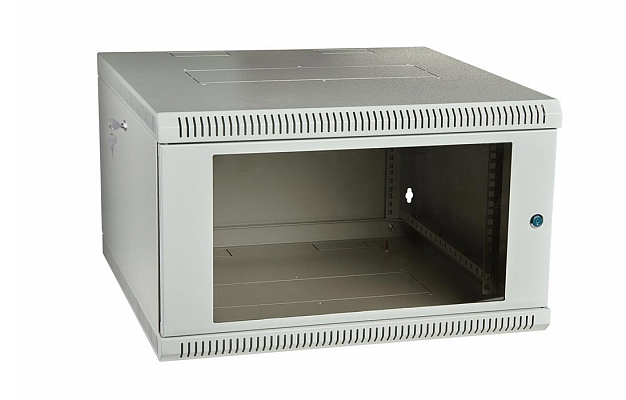 CCD ShT-NSrM-12U-600-350-S  19", 12U (600x350) Wall Mount Dismountable Telecommunication Cabinet, Removable Side Walls, Glass Door внешний вид 1