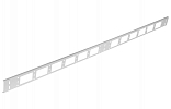 Органайзер кабельный вертикальный 33U, 90мм ОКВ-33-90 ССД внешний вид 2