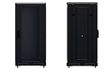 Шкаф телекоммуникационный напольный 19", 24U(600x600), ШТ-НП-М-24U-600-600-С-Ч, передняя дверь стекло, черный ССД внешний вид 3