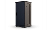 Шкаф телекоммуникационный напольный 19", 24U(800x1000), ШТ-НП-М-24U-800-1000-М-Ч, передняя дверь металл, черный ССД внешний вид 1