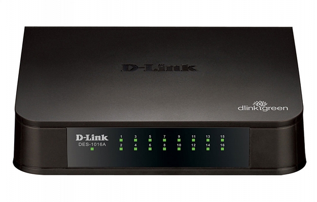 Коммутатор D-Link DES-1016A/E1B внешний вид 1