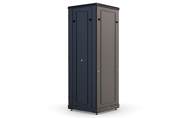 CCD ShT-NP-M-27U-800-1000-M-Ch  19", 27U (800x1000) Floor Mount Telecommunication Cabinet, Metal Front Door, Black внешний вид 6