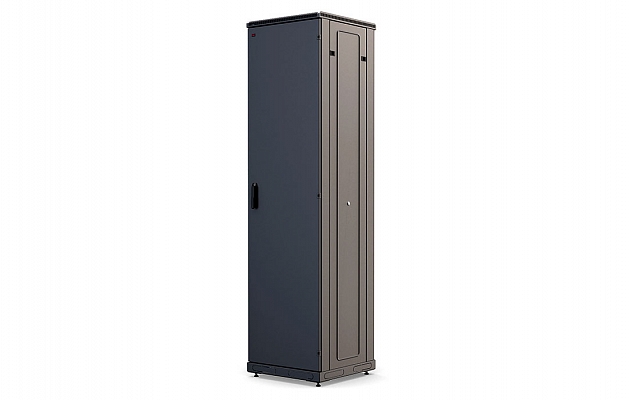 CCD ShT-NP-M-47U-800-800-M-Ch  19", 47U (800x800) Floor Mount Telecommunication Cabinet, Metal Front Door, Black внешний вид 1