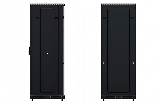 CCD ShT-NP-M-27U-800-1000-M-Ch  19", 27U (800x1000) Floor Mount Telecommunication Cabinet, Metal Front Door, Black внешний вид 5