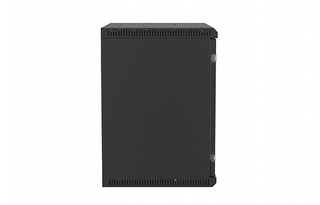 Шкаф телекоммуникационный настенный разборный черный 19”,12U(600x650), ШТ-НСр-12U-600-650-П-Ч дверь перфорированная ССД внешний вид 5