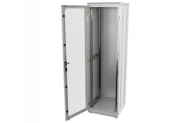 Шкаф телекоммуникационный напольный 19",47U(600x1000), ШТ-НП-47U-600-1000-ПП, передняя и задняя дверь перфорированная ССД внешний вид 3