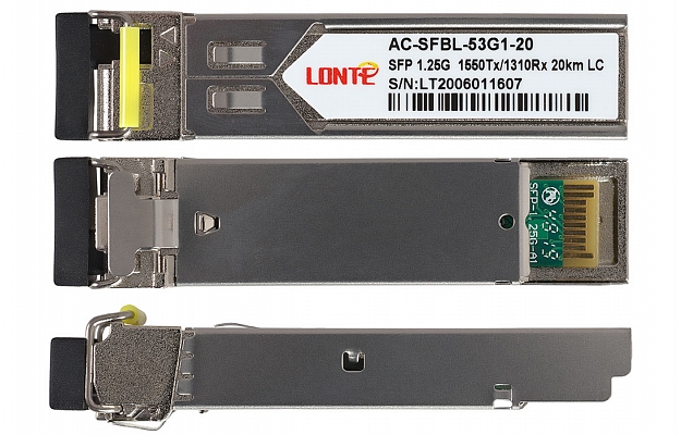 Модуль SFP WDM 1.25G Tx1550/Rx1310 20km LC DDM внешний вид 3