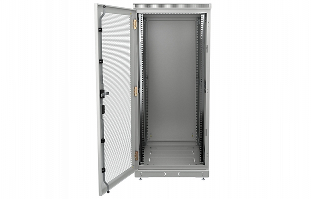 Шкаф телекоммуникационный напольный 19",27U(600x600), ШТ-НП-27U-600-600-П, передняя дверь перфорированная ССД внешний вид 2