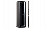 CCD ShT-NP-M-47U-800-800-S-Ch  19", 47U (800x800) Floor Mount Telecommunication Cabinet, Glass Front Door, Black внешний вид 4