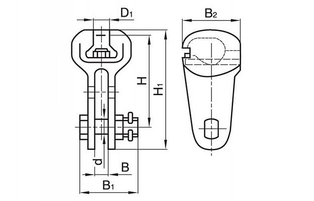 U2K-7-16 Socket-Clevis Link внешний вид 3