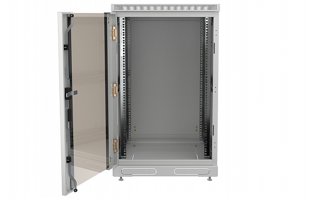 CCD ShT-NP-24U-600-600-S  19", 24U (600x600) Floor Mount Telecommunication Cabinet, Glass Front Door внешний вид 2