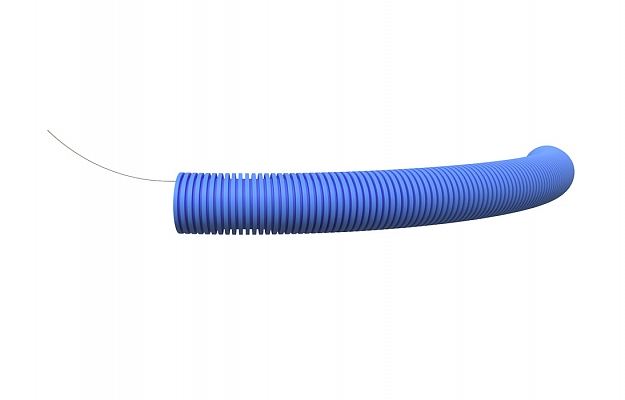 Hyperline FIC-СFPL-PELD-25 Труба ПНД гофрир. лёгкая, d 25 с зондом,50м.п., цвет синий внешний вид 3