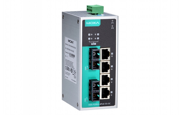 Moxa EDS-P206A-4PoE-S-SC-T Switch внешний вид 1