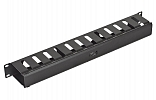CCD OKGK-19"-1U-Ch 12 Slots Horizontal Cable Organizer with Cover, Black внешний вид 2