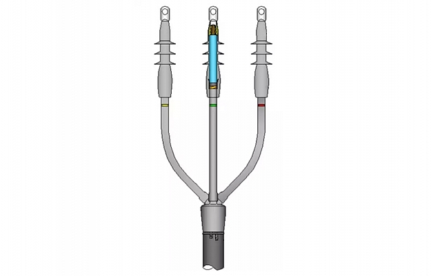 ИМАГ-Муфта-35-TO-3х120-240 - комплект концевой муфты холодной усадки внешней установки для 3-жил. кабеля с изоляцией из СПЭ на 35 кВ, 3х120-240 мм2 внешний вид 1