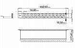 Hyperline PPBL3-19-24S-RM Модульная патч-панель 19", 24 порта, Flat Type, 1U, для модулей Keystone Jack, с задним кабельным организатором (без модулей) внешний вид 4