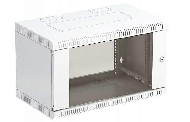 CCD ShT-NSr-6U-600-650-S  19", 6U (600x650) Wall Mount Dismountable Telecommunication Cabinet, Glass Door внешний вид 1