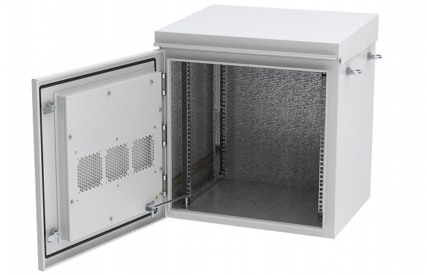 Шкаф климатический телекоммуникационный навесной ШКТ-НВ-2-18U-600-600 с крышей ССД внешний вид 9