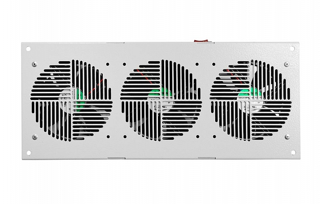 Вентиляторный модуль потолочный, 3 вентилятора с термодатчиком без шнура питания 35С ВМ-3П 48В ССД внешний вид 3