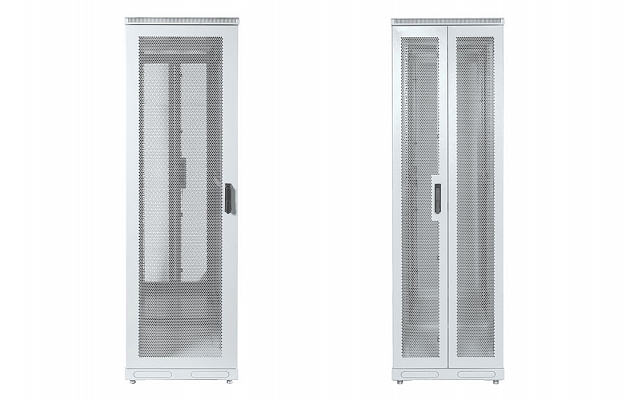 CCD ShT-NP-S-47U-600-1000-P2P  19", 47U (600x1000) Floor Mount Telecommunication Server Cabinet, Perforated Front Door, Perforated Double-Leaf Rear Door внешний вид 6