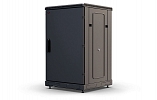 CCD ShT-NP-M-18U-600-1000-M-Ch 19", 18U (600x1000) Floor Mount Telecommunication Cabinet, Metal Front Door, Black внешний вид 1