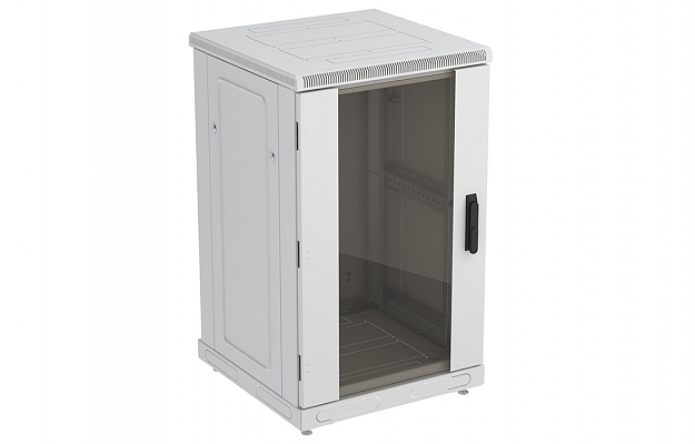 CCD ShT-NP-18U-600-800-S  19", 18U (600x800) Floor Mount Telecommunication Cabinet, Glass Front Door внешний вид 1