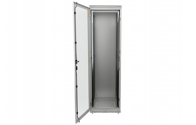 Шкаф телекоммуникационный напольный 19",42U(600x600), ШТ-НП-42U-600-600-ПП, передняя и задняя дверь перфорированная ССД внешний вид 2