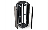 CCD ShT-NP-M-42U-800-800-S-Ch  19", 42U (800x800) Floor Mount Telecommunication Cabinet, Glass Front Door, Black внешний вид 2