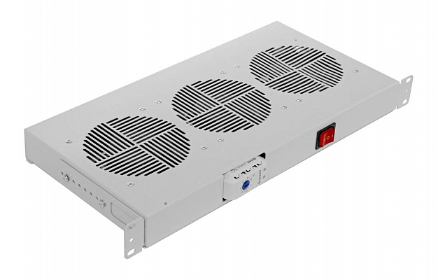 Вентиляторный модуль , 3 вентилятора с термореле без шнура питания ВМ-3-19"-Т ССД внешний вид 2