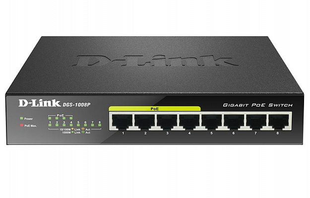 D-Link DGS-1008P Switch внешний вид 1