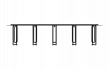 Органайзер кабельный горизонтальный с двойными  проволочными кольцами 19" ОКГКО-19"-1U внешний вид 4