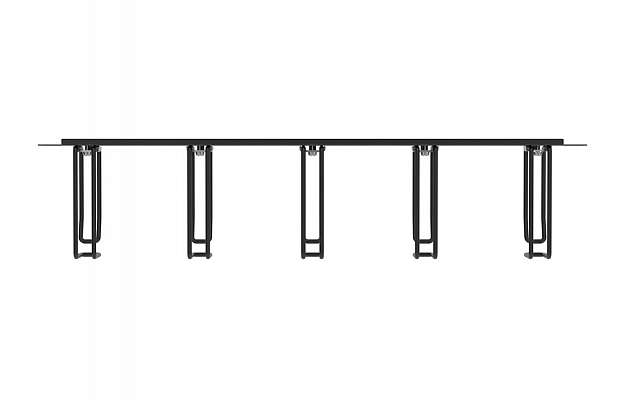 Органайзер кабельный горизонтальный с двойными  проволочными кольцами 19" ОКГКО-19"-1U внешний вид 4