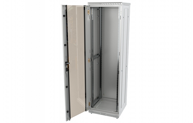 CCD ShT-NP-42U-600-1000-S  19", 42U (600x1000) Floor Mount Telecommunication Cabinet, Glass Front Door внешний вид 3