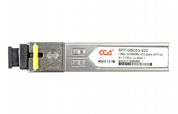 SFP WDM 1.25G Tx1550/Rx1310 20km SC Fiber Optic Transceiver внешний вид 3