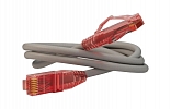 42273 Hyperline PC-LPM-UTP-RJ45-RJ45-C5e-3M-LSZH-GY Patch Cord U/UTP, Cat. 5е, LSZH, 3 m, Grey